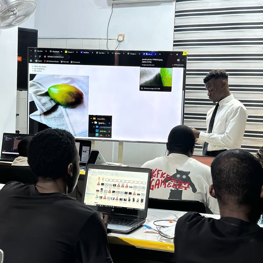 Teaching in a classroom